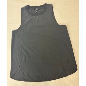 Athleta Tank Top Black Side Split Hem Lightweight Athletic Size Medium